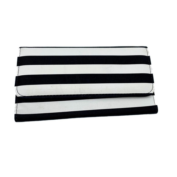 KUT FROM THE KLOTH black and white striped trifold  wallet - Picture 1 of 7